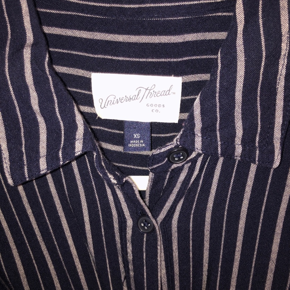 Blue and White button up
